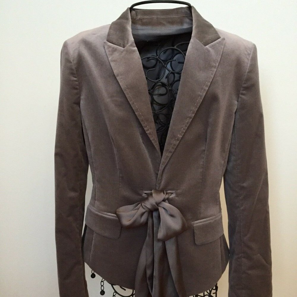 Ann Taylor Velvet Tie Front Blazer/Jacket - size 0